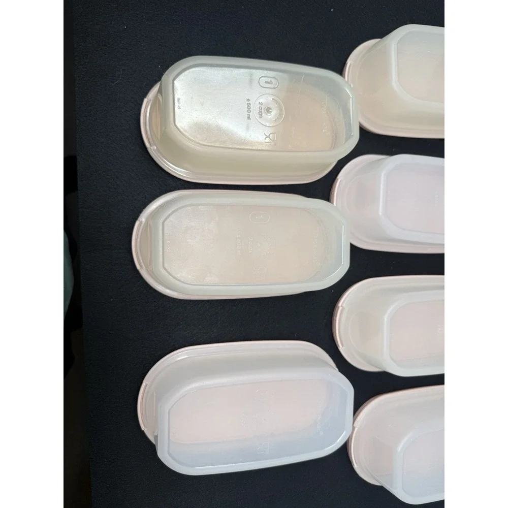 Tupperware Modular Mates Lot 12 Pc Pink Lids Pantry Storage Containers Set